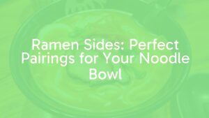 A bowl of steaming ramen with sides of crispy vegetables and savory meats, vibrant colors, cozy and inviting atmosphere, realistic.