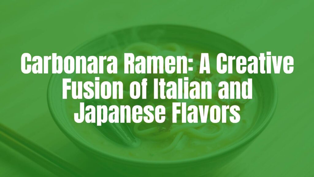 A bowl of carbonara ramen, creamy broth, thin noodles, topped with pancetta and cheese, steam rising, soft lighting, Japanese-Italian fusion, photorealistic.