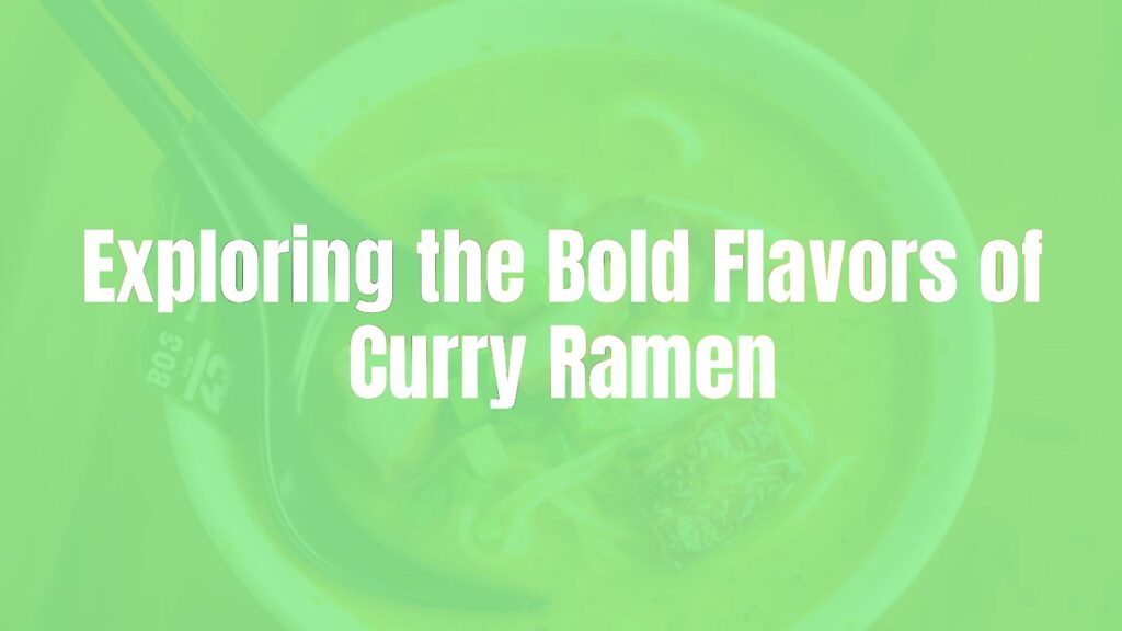 A steaming bowl of curry ramen, golden broth with thick noodles, topped with sliced pork and green onions, vibrant and appetizing, realistic food photography.