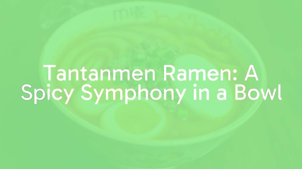 A steaming bowl of tantanmen ramen, rich spicy broth with chili oil swirls, topped with ground pork, scallions, and a soft-boiled egg, hyperrealistic.